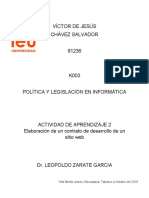 Actividad de Aprendizaje 2. Elaboración de Un Contrato de Desarrollo de Un Sitio Web