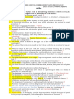 Practice Tests On English Phonetics and Phonology