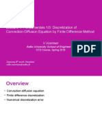 Lecture 1: Fundamentals 1/3: Discretization Of: Convection-Diffusion Equation by Finite Difference Method