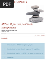 Pre and Post Trade Transparency Hosted by Allen and Overy Presentation Slides