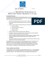 EI2452 Reliability Evaluation of Electrical Power Systems (7,5 CP)