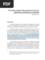 Psicologia Politica Latinoamericana Jovenes Desarrollo Progresismo y Progreso