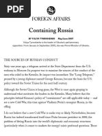 Containing Russia, Yuliya Tymoshenko, Foreign Affairs (2007)