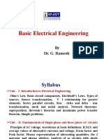 Basic Electrical Engineering: by Dr. G. Ramesh