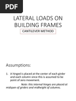 Lateral Loads On Building Frames: Cantilever Method