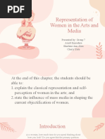 Representation of Women in The Arts and Media: Presented By: Group 7 Ariell Emradura Sharlene Ann Abas Cherry Eule