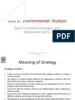 4 - Functional Stratrgies and Resource Deployment Matrix