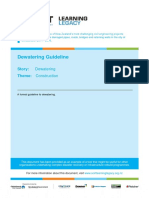 Dewatering Guideline: Story: Theme: Construction