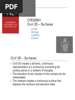 CVE20001 Civil 3D - Surfaces: Create Manage Labelling Analyse