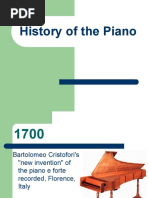 History of The Piano