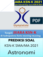 Prediksi Soal KSN-K 2021 ASTRONOMI