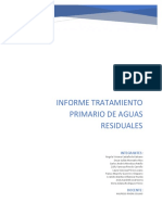 Informe Tratamiento Primario de Aguas Residuales