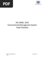 ISO 14001 2015 Audit Checklist. DQS