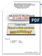 Travaux Pratique 4 de Chimie