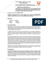 TDR Elab. Exp. Tec. Creación Del Complejo Deportivo en La Zona Urbana de Yanama