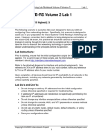 IEWB-RS Volume 2 Lab 1: Difficulty Rating (10 Highest) : 5 Lab Overview