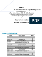 Week 1 Course Introduction - Aquatic Biotechnology