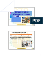 ISO 22000:2018 Foundation Course