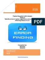 Finding Errors (Past Paper Questions With Answer) - Unlocked