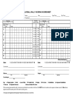 Volleyball Rally Scoring Scoresheet: Time-Outs Time-Outs