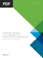 Vmware Sphere AND Sphere With Operations Management: Licensing, Pricing, and Packaging