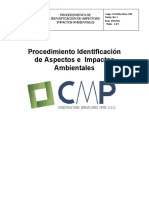 SGSSOMA-PIAA-CMP - Procedimientos de Identificación de Aspectos e Impactos Ambientales