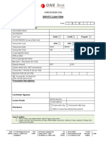 Dispute Claim Form: Card Division, CHQ