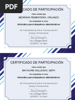 Certificado de Participación - 43 Certificados