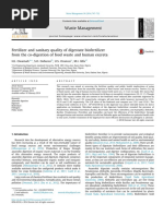 Fertilizer and Sanitary Quality of Digestate Biofertilizer From The Co-Digestion of Food Waste and Human Excreta