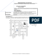 Crucigrama El Atomo Guia de Quimica Prueba Tabla Periodica