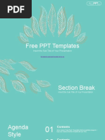 Linear Leaves Pattern PowerPoint Templates