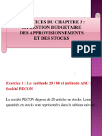 Exercices Du Chapitre 3 La Gestion Budgetaire Des Approvisionnements Et Des Stocks