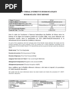 Proces Verbal D'Epreuve Hydrostatique Hydrostatic Test Report