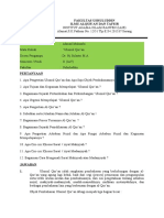 Soal Uts Hadis I PDF