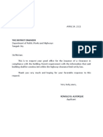 Request For Clearance - DPWH