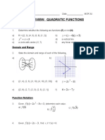 Unit 1 Review: Quadratic Functions: y X X 4 5 y X 3