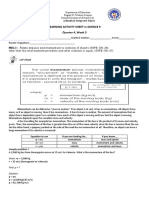 Learning Activity Sheet in Science 9 Quarter 4, Week 3