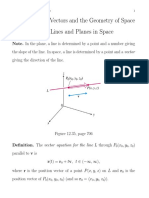 Vectors and The Geometry of Space 12.5. Lines and Planes in Space