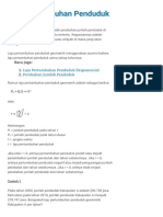 Laju Pertumbuhan Penduduk Geometrik