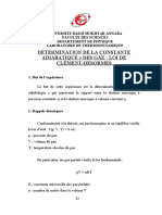 1 Détermination de La Constante Adiabatique Caprès Clément