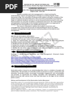 Learning Module 1: Descriptive Title: Dispute Resolution and Crisis Management Subject Code: Crim 326