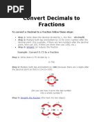 Convert Decimals To Fractions