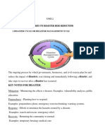 Unit - Ii Approaches To Disaster Risk Reductio