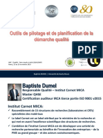 5 Outils de Pilotage Et de Planification de La de Marche Qualite Baptiste DUMEL