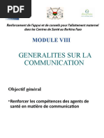 Module 8. Generalites Sur La Communication