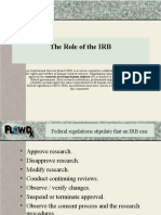 The Role of The IRB