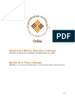 Tarea 1, Dirección y Liderazgo