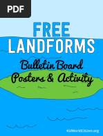 Landforms: Bulletin Board Posters & Activity