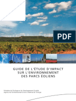 Guide de L'Etude D'Impact Sur L'Environnement Des Parcs Eoliens