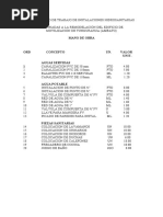 Presupuesto de Trabajo de Instalaciones Hidrosanitaria1